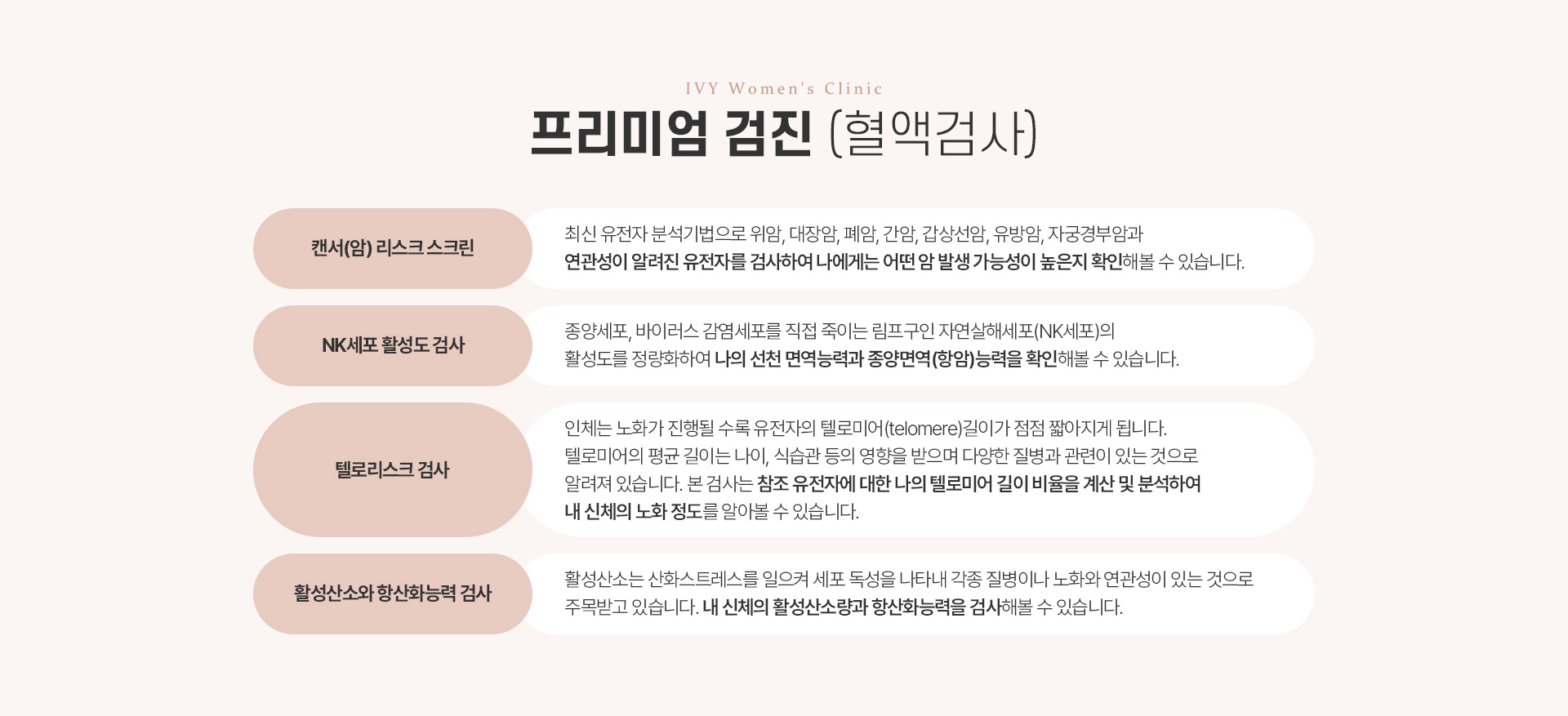 맞춤형특화검사 프리미엄검진  